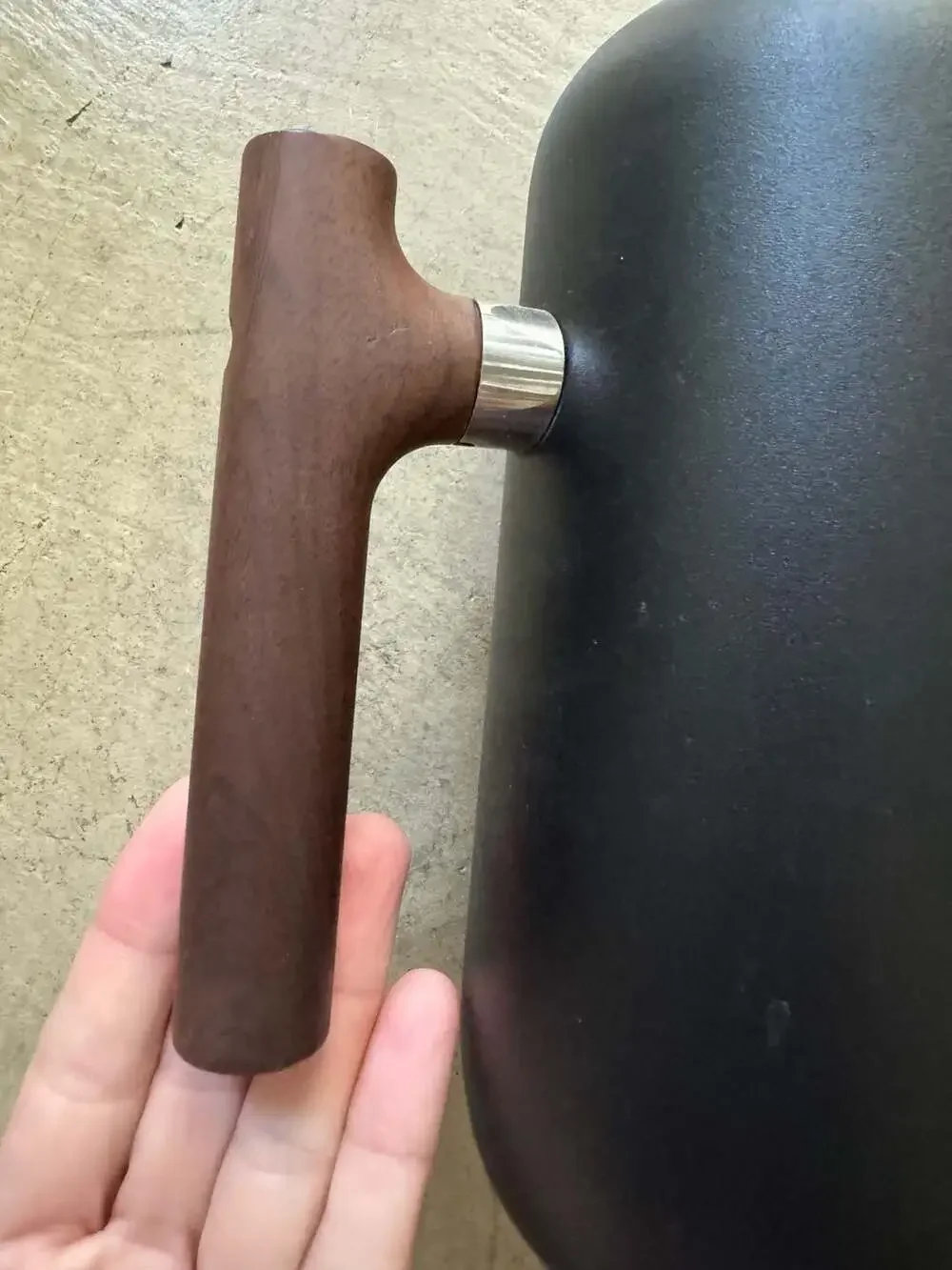 Fellow Clara French Press Matte Black with Walnut Handle gently used